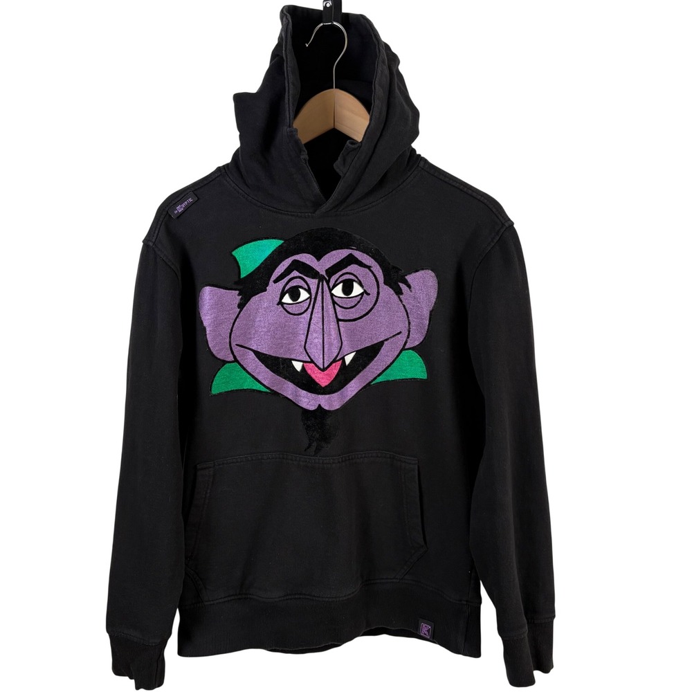 Vtg Y2K Sesame Street x de Kryptic The Count Graphic Hoodie Sweatshirt Women's M